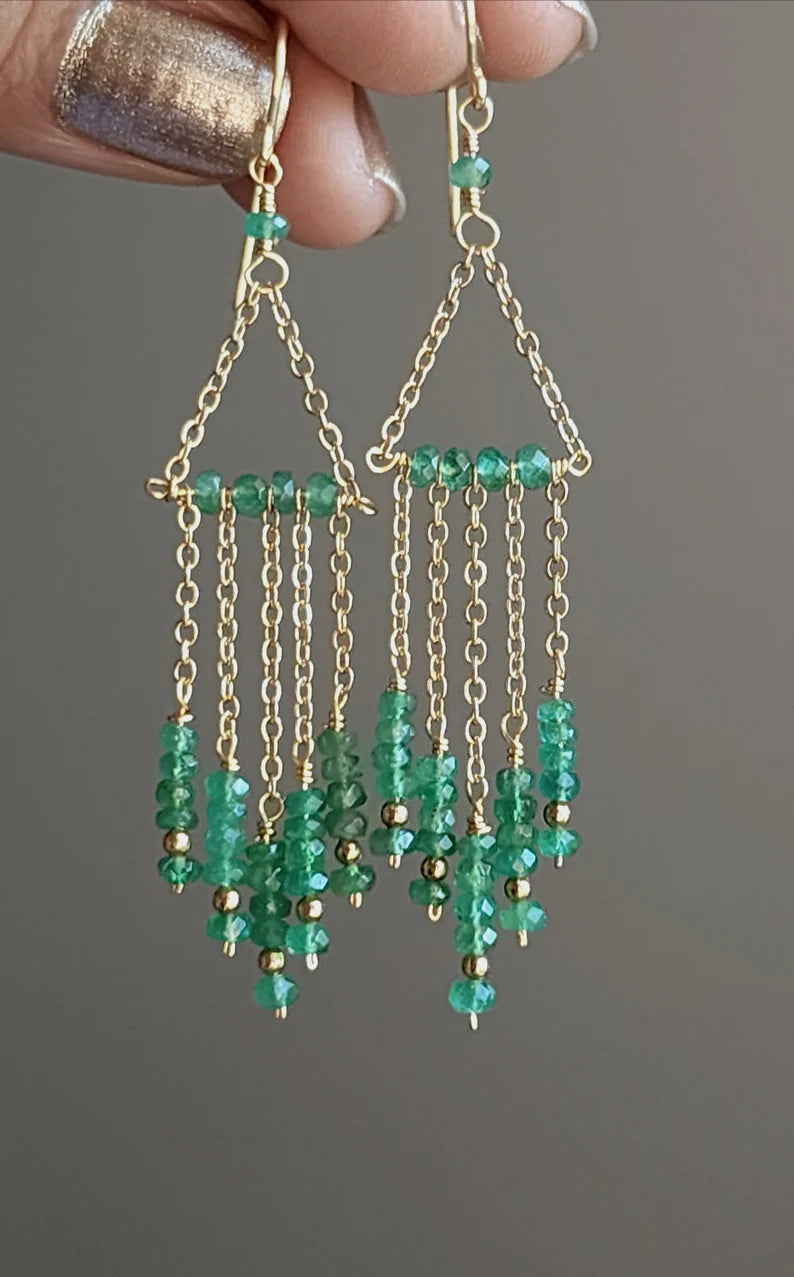 Emerald Chandelier Earrings