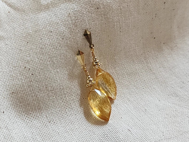 Citrine Marquise Earrings