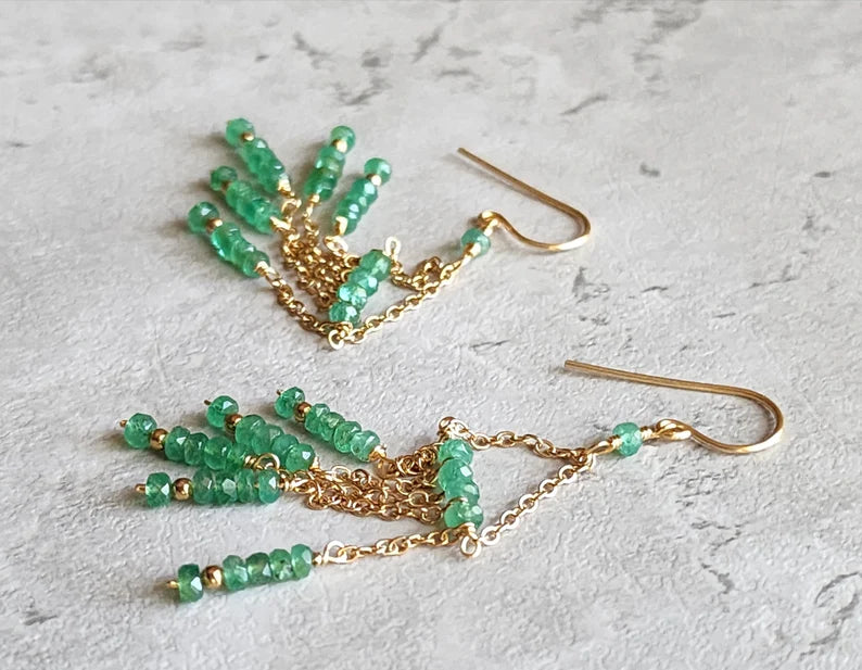 Emerald Chandelier Earrings