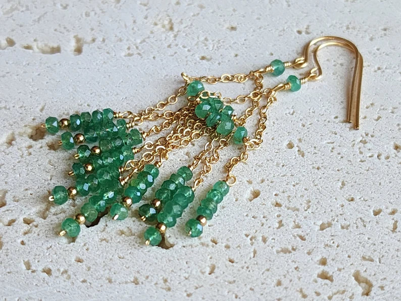 Emerald Chandelier Earrings