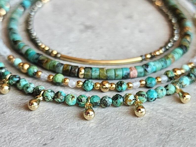 Turquoise Stacking Necklace Set