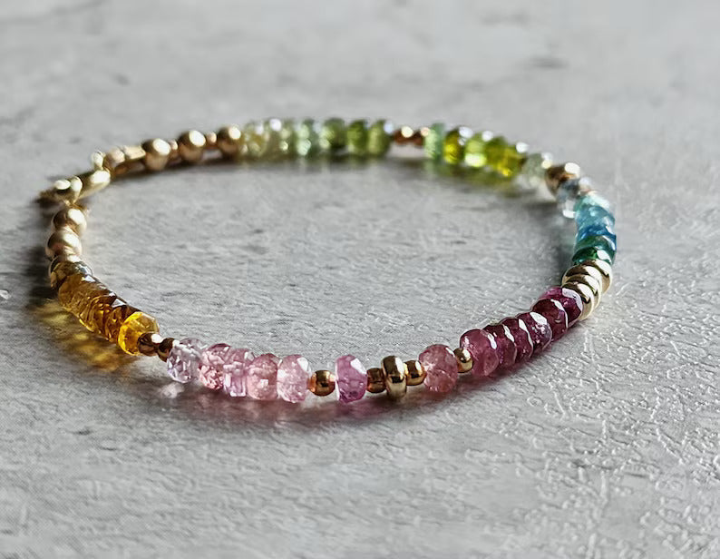 Rainbow Tourmaline Bracelet