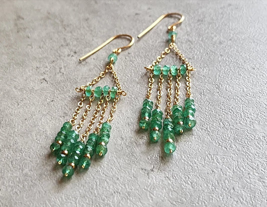 Emerald Chandelier Earrings