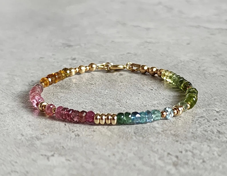 Rainbow Tourmaline Bracelet