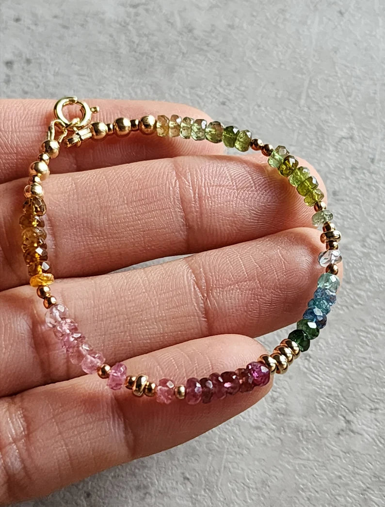 Rainbow Tourmaline Bracelet