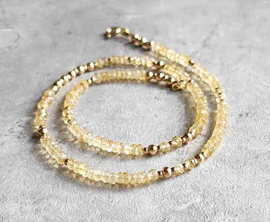 Citrine Stacking Necklace