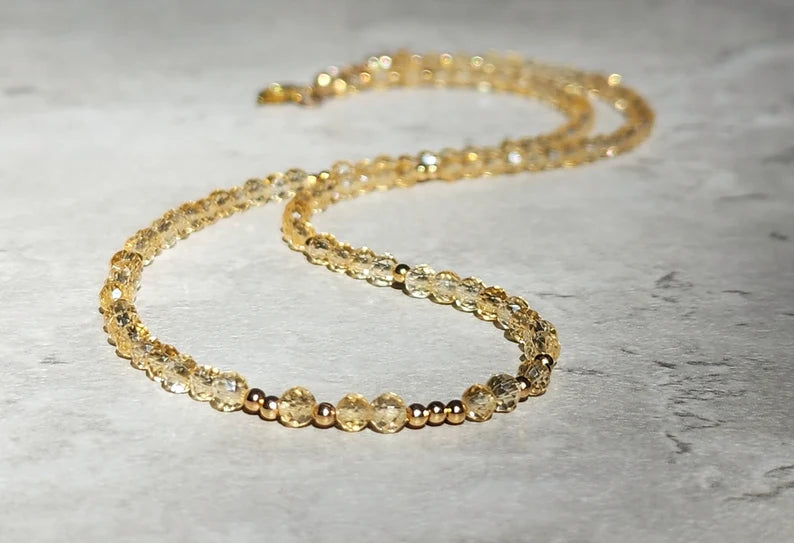 Citrine Stacking Necklace
