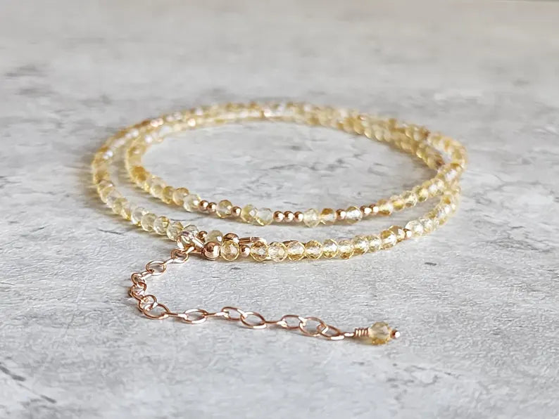 Citrine Stacking Necklace