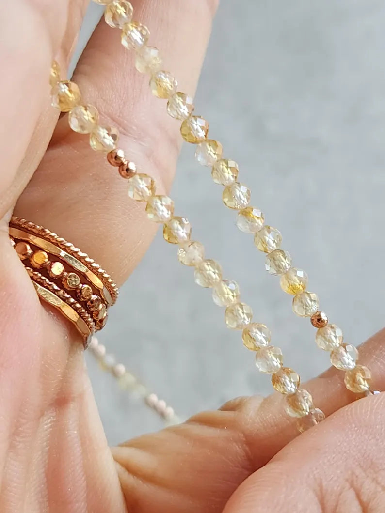 Citrine Stacking Necklace