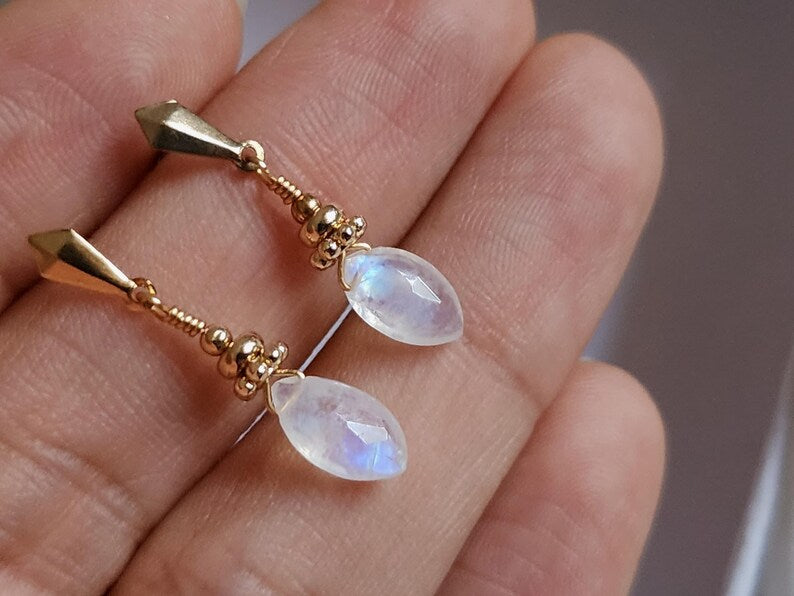 Moonstone Marquise Earrings