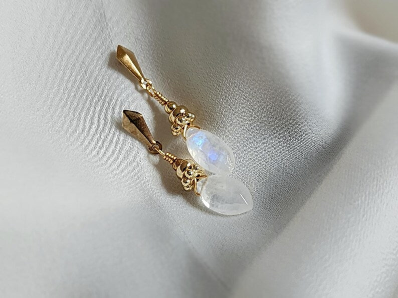 Moonstone Marquise Earrings