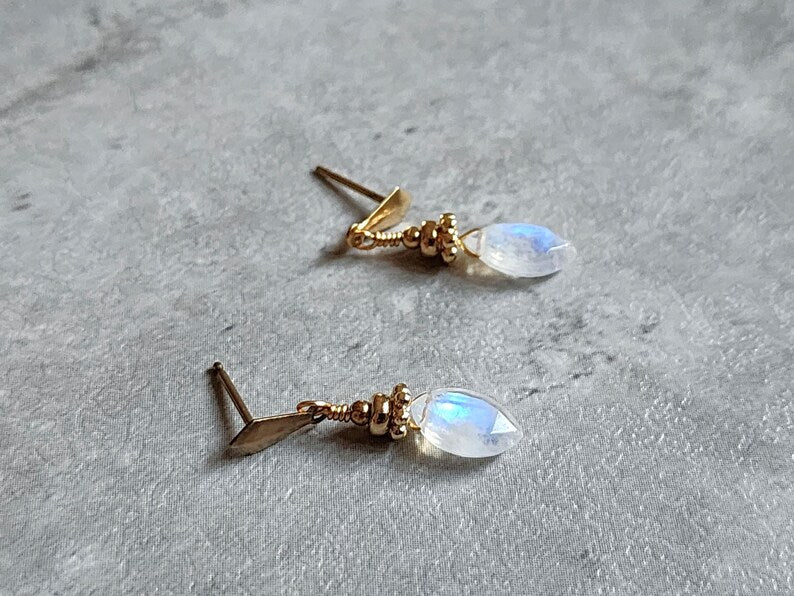 Moonstone Marquise Earrings