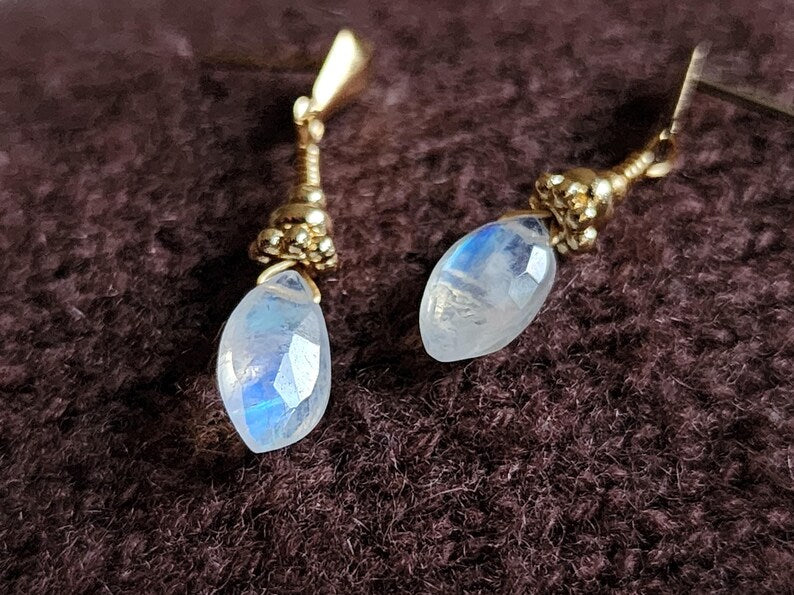 Moonstone Marquise Earrings