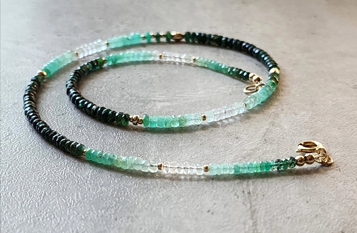 Ombre Emerald Necklace