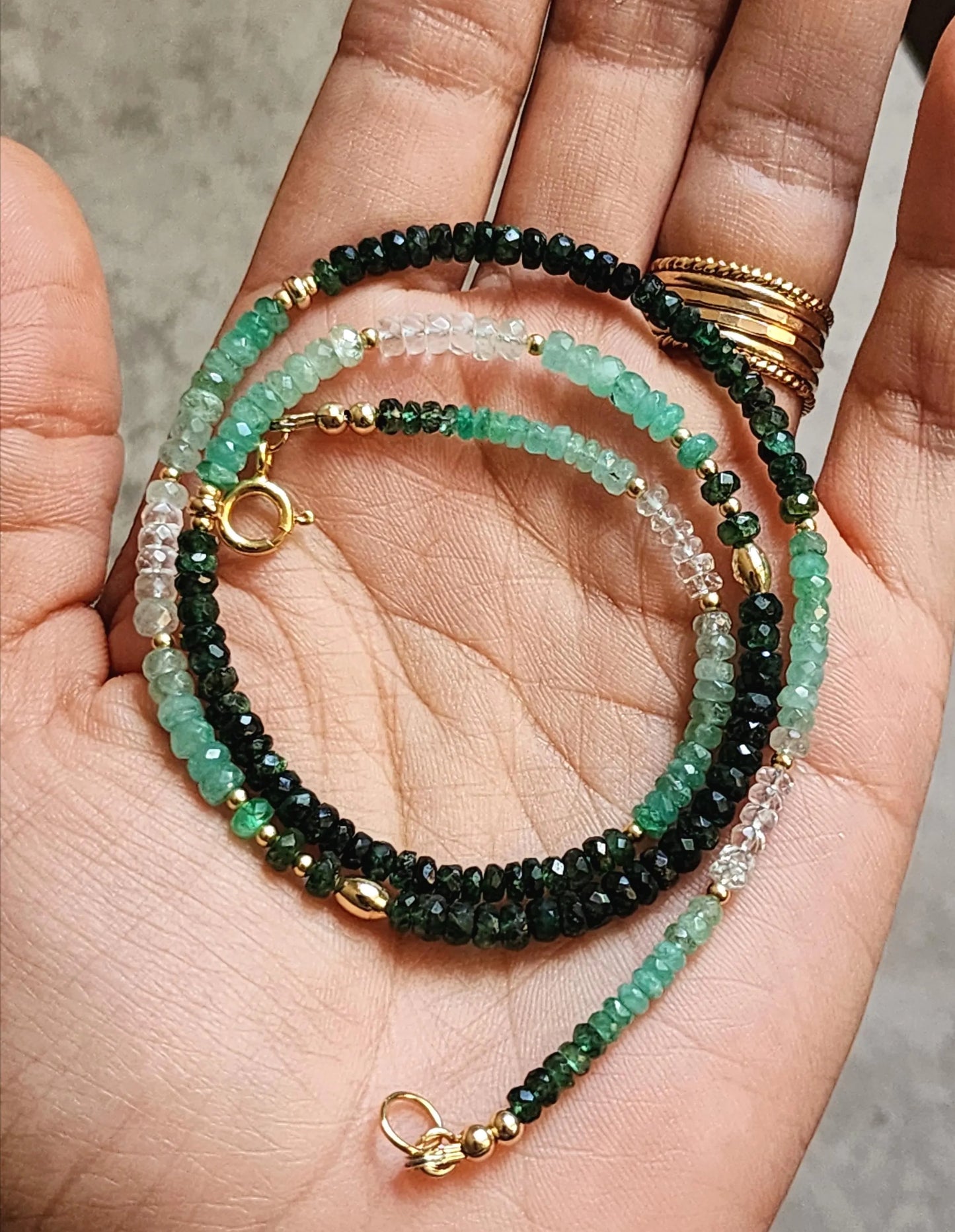 Ombre Emerald Necklace