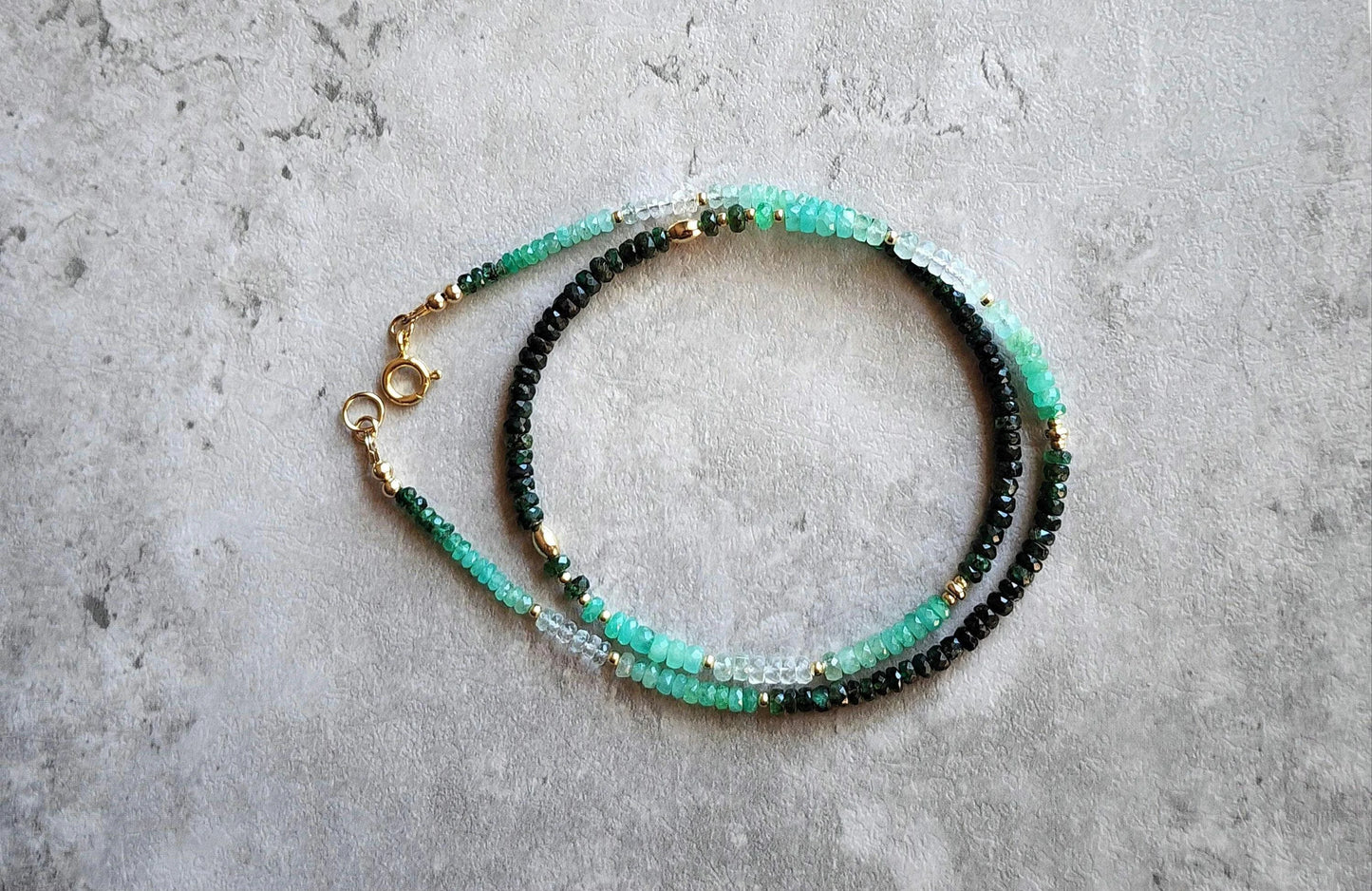 Ombre Emerald Necklace