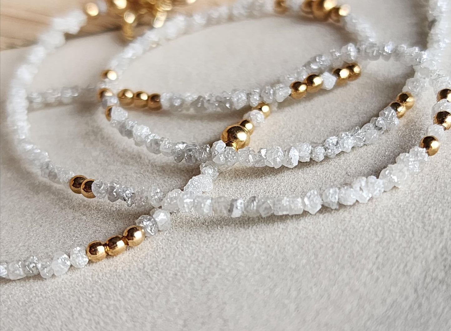 White Diamond Stacking Necklace