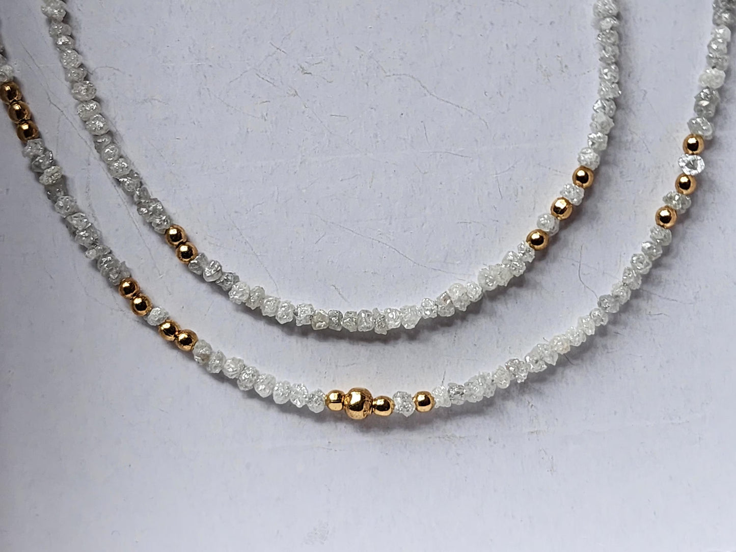 White Diamond Stacking Necklace