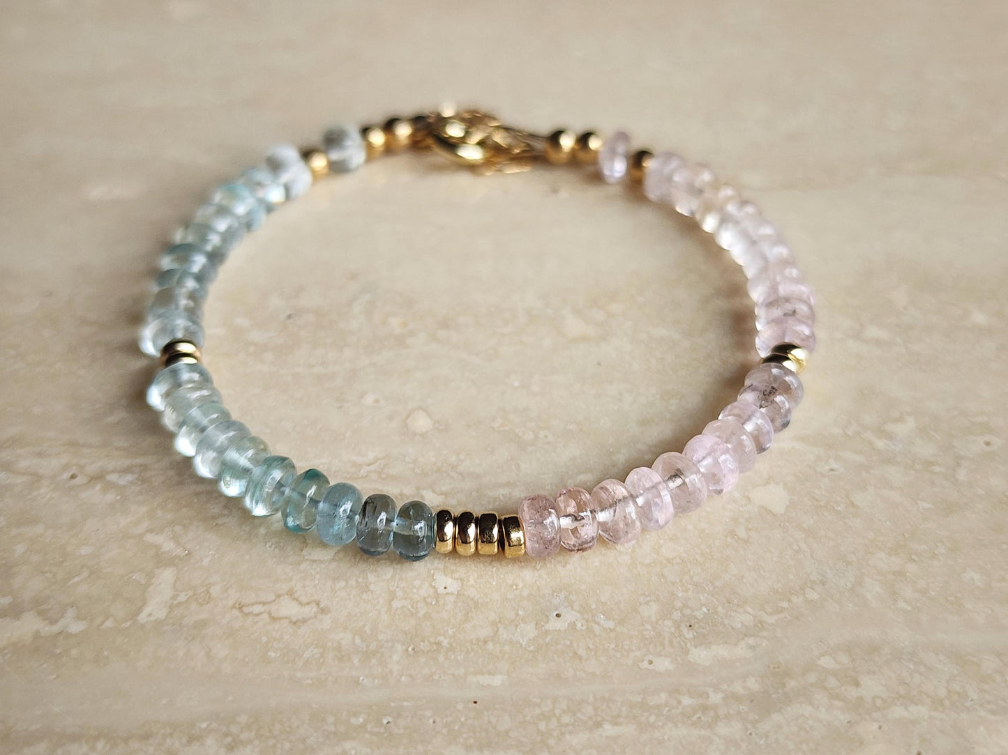 Aquamarine Morganite Bracelet