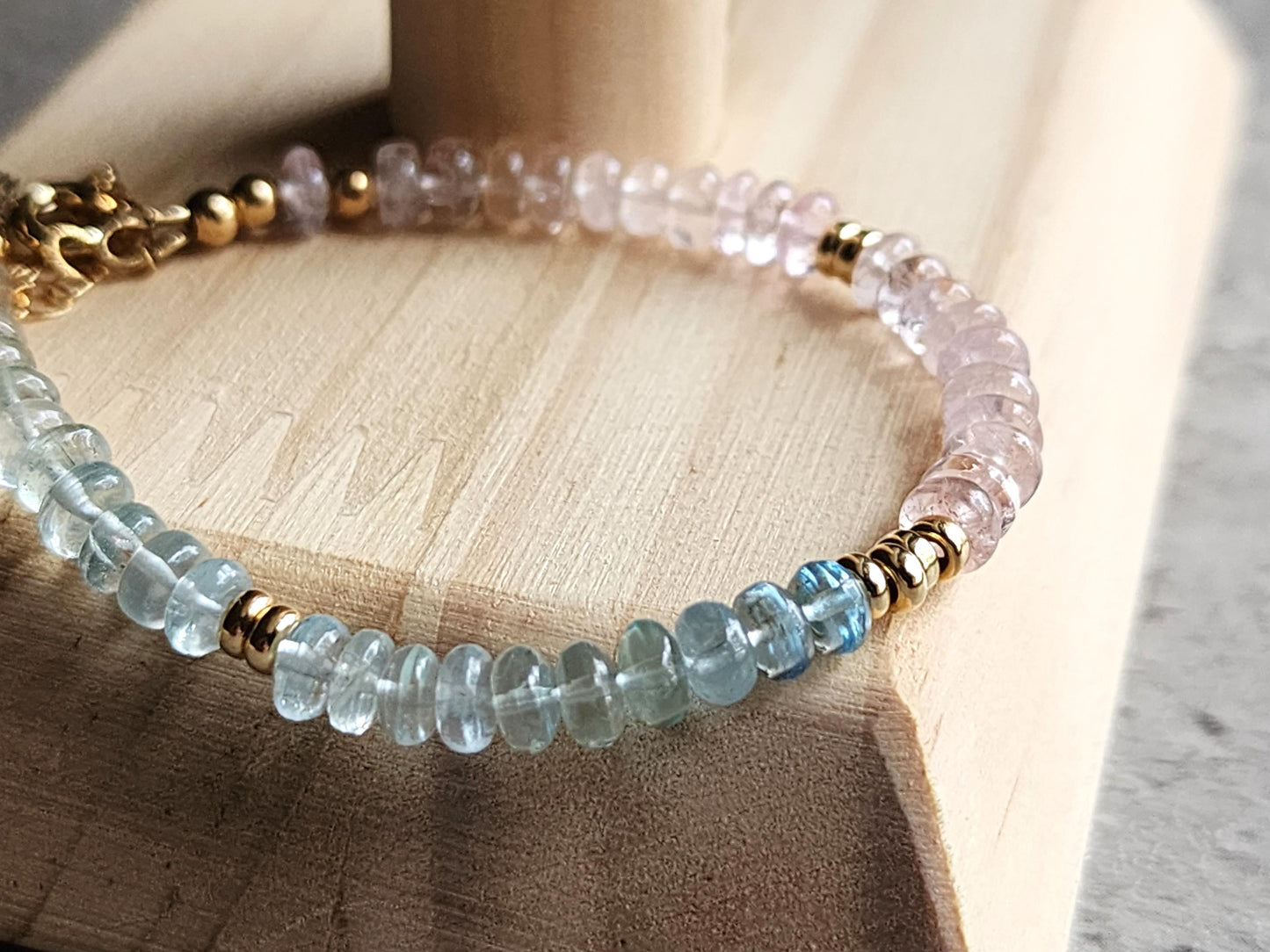 Aquamarine Morganite Bracelet