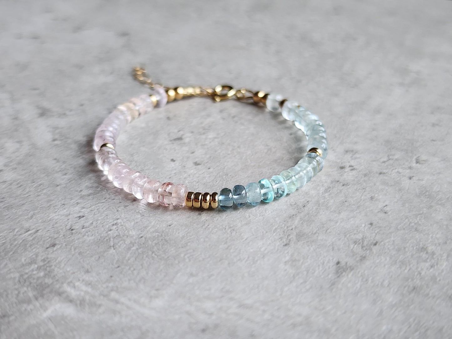 Aquamarine Morganite Bracelet