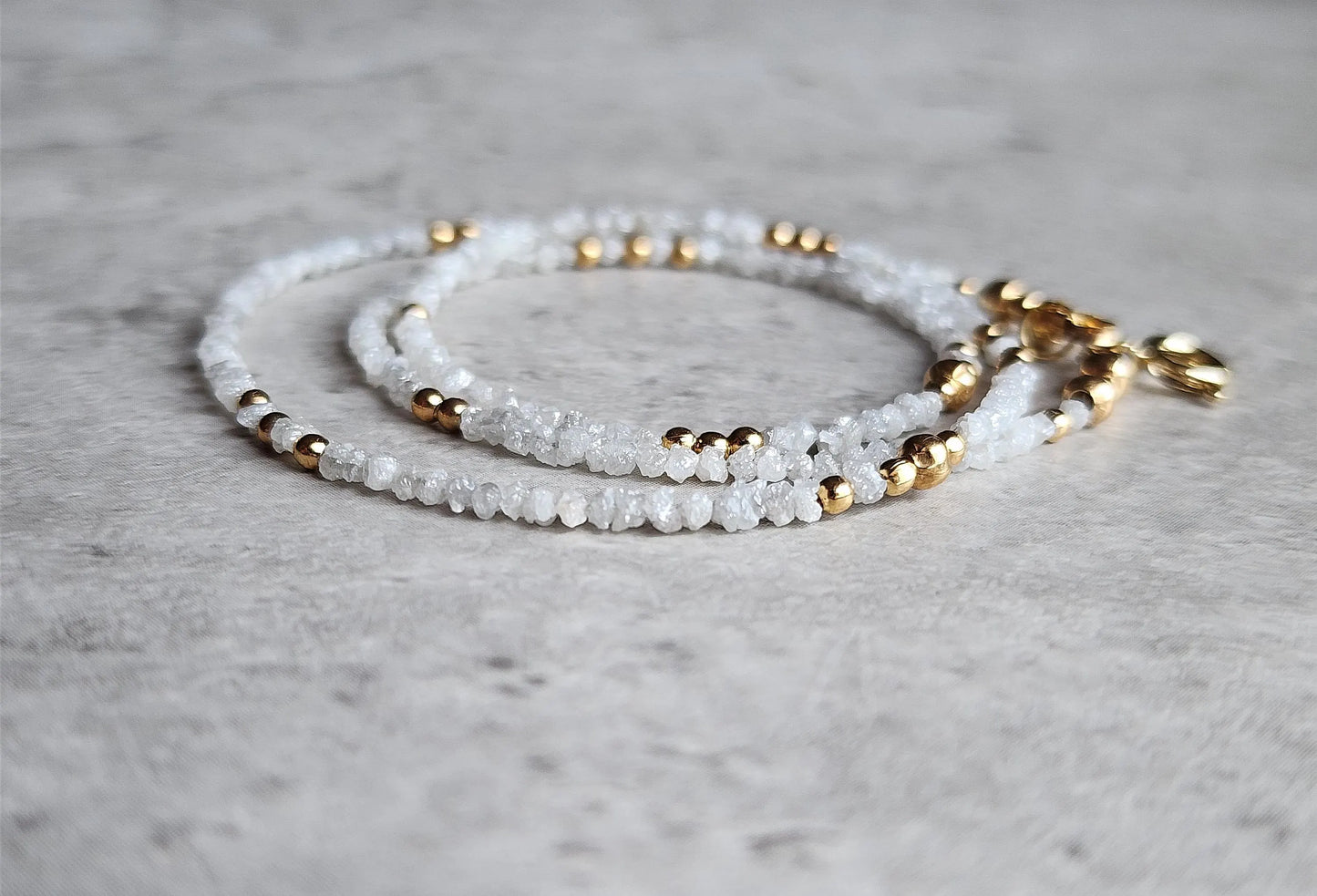 White Diamond Stacking Necklace