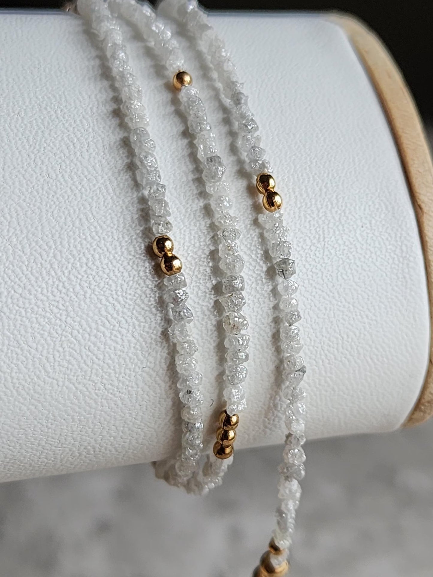 White Diamond Stacking Necklace