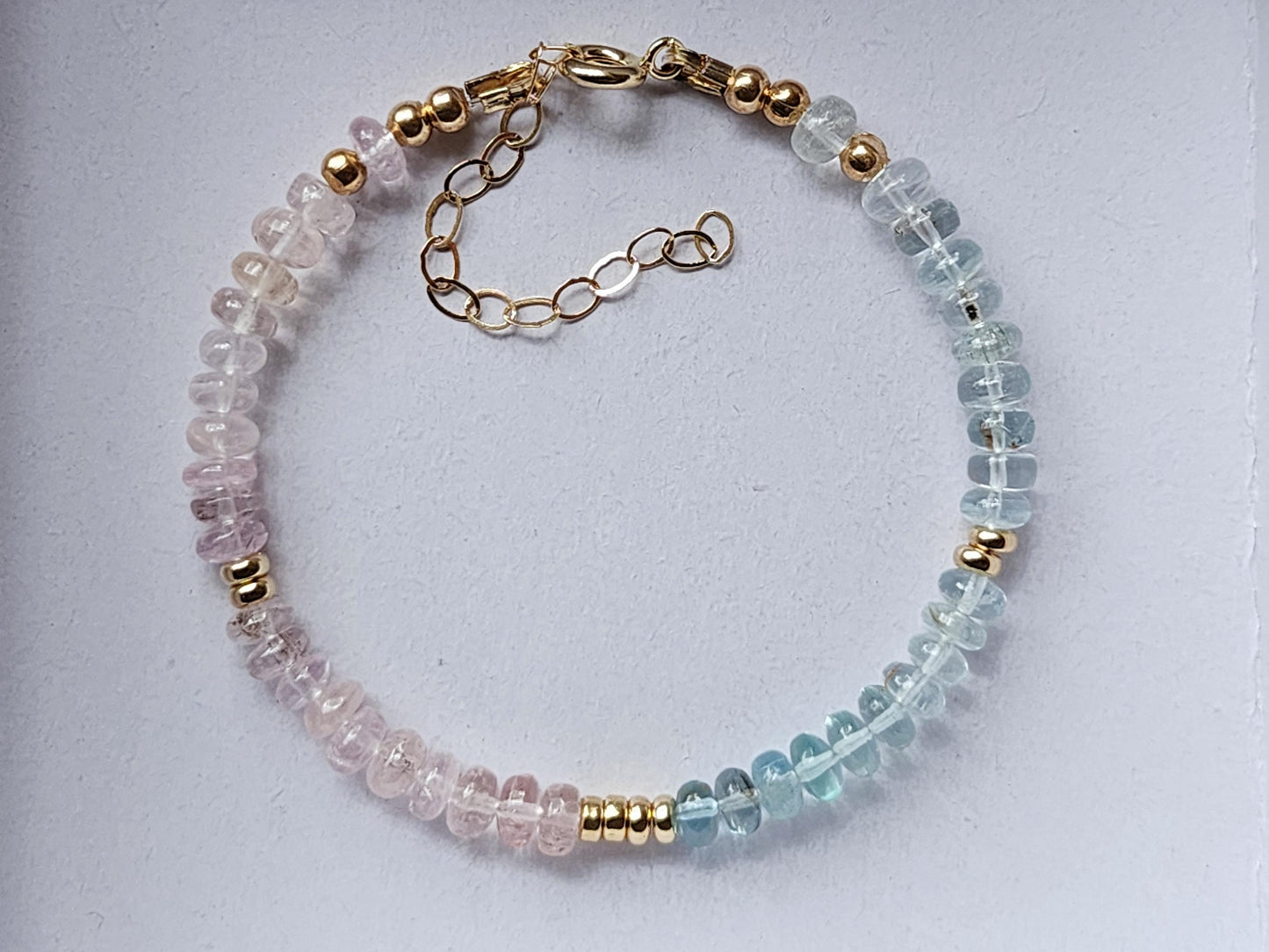 Aquamarine Morganite Bracelet