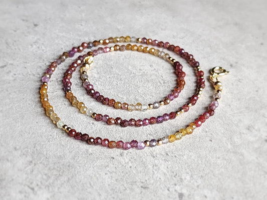 Colourful Sapphire Stacking Necklace