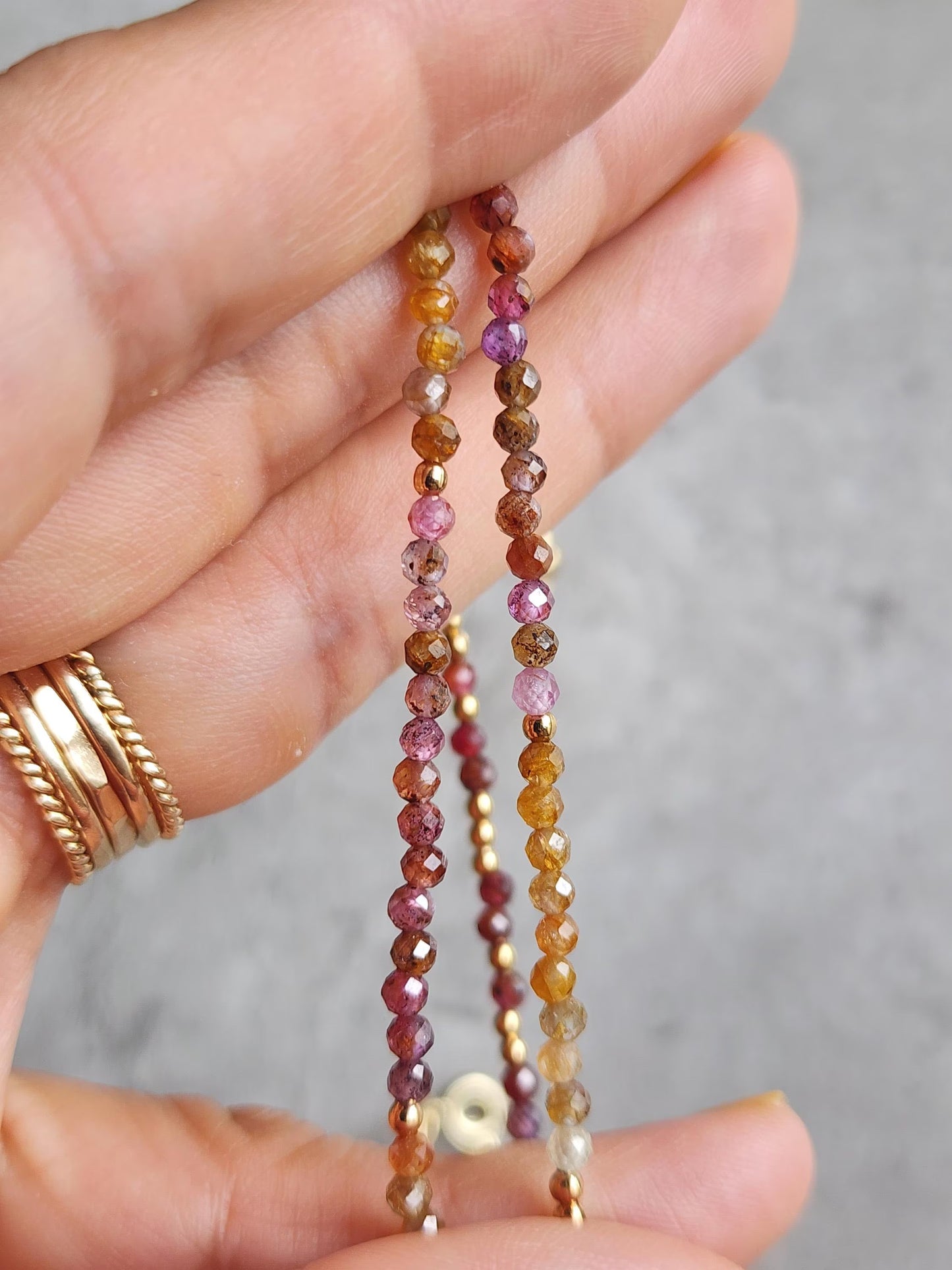 Colourful Sapphire Stacking Necklace