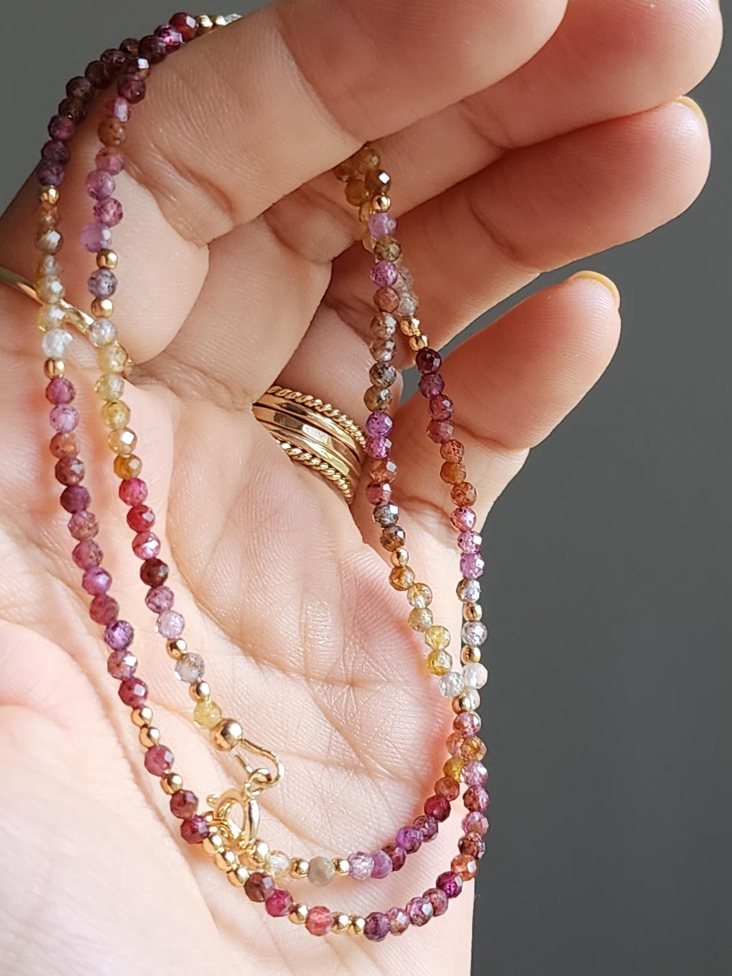 Colourful Sapphire Stacking Necklace