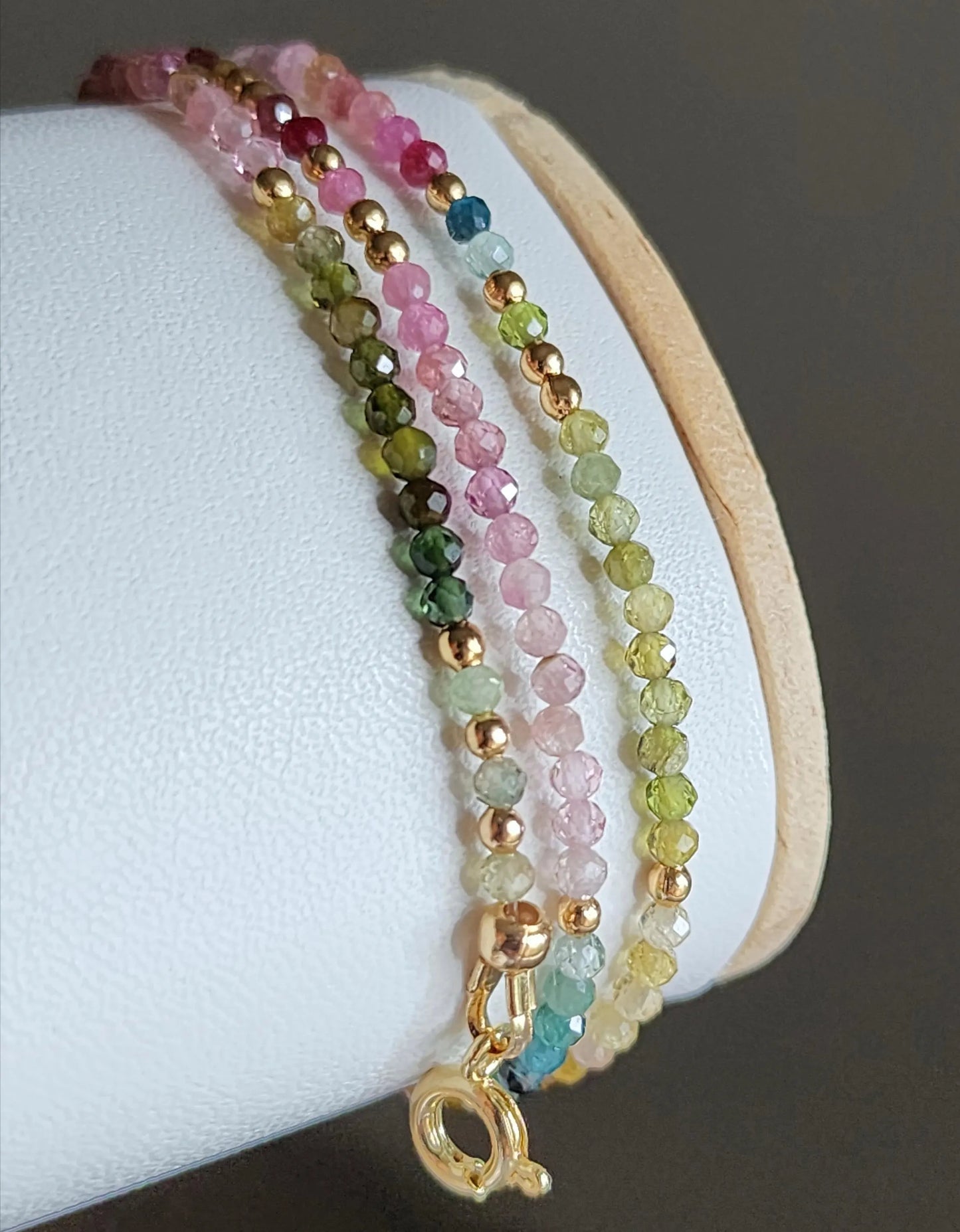 Rainbow Tourmaline Stacking Necklace